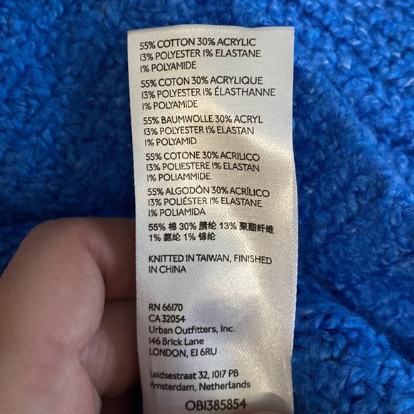 💛 MP 💛 NWT Anthro Sweater Blue Knit Cowl Neck Soft Cozy Comfortable​ - Picture 6 of 6